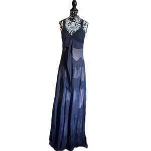 BCBGMaxAzria Black Silk Maxi Dress